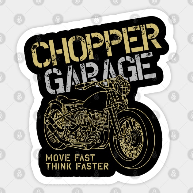 Chopper Garage motorcycle Sticker by Kingluigi